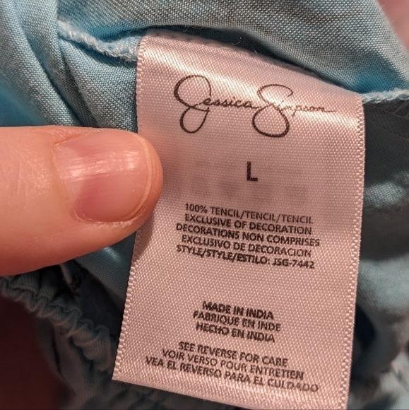 Jessica Simpson kids tencel palm tree wide leg jumpsuit - Picture 4 of 5